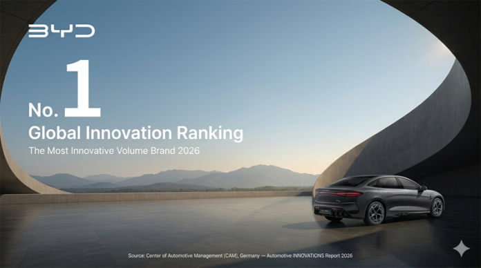 BYD Tops CAM Global Automotive Innovation Ranking in Historic First